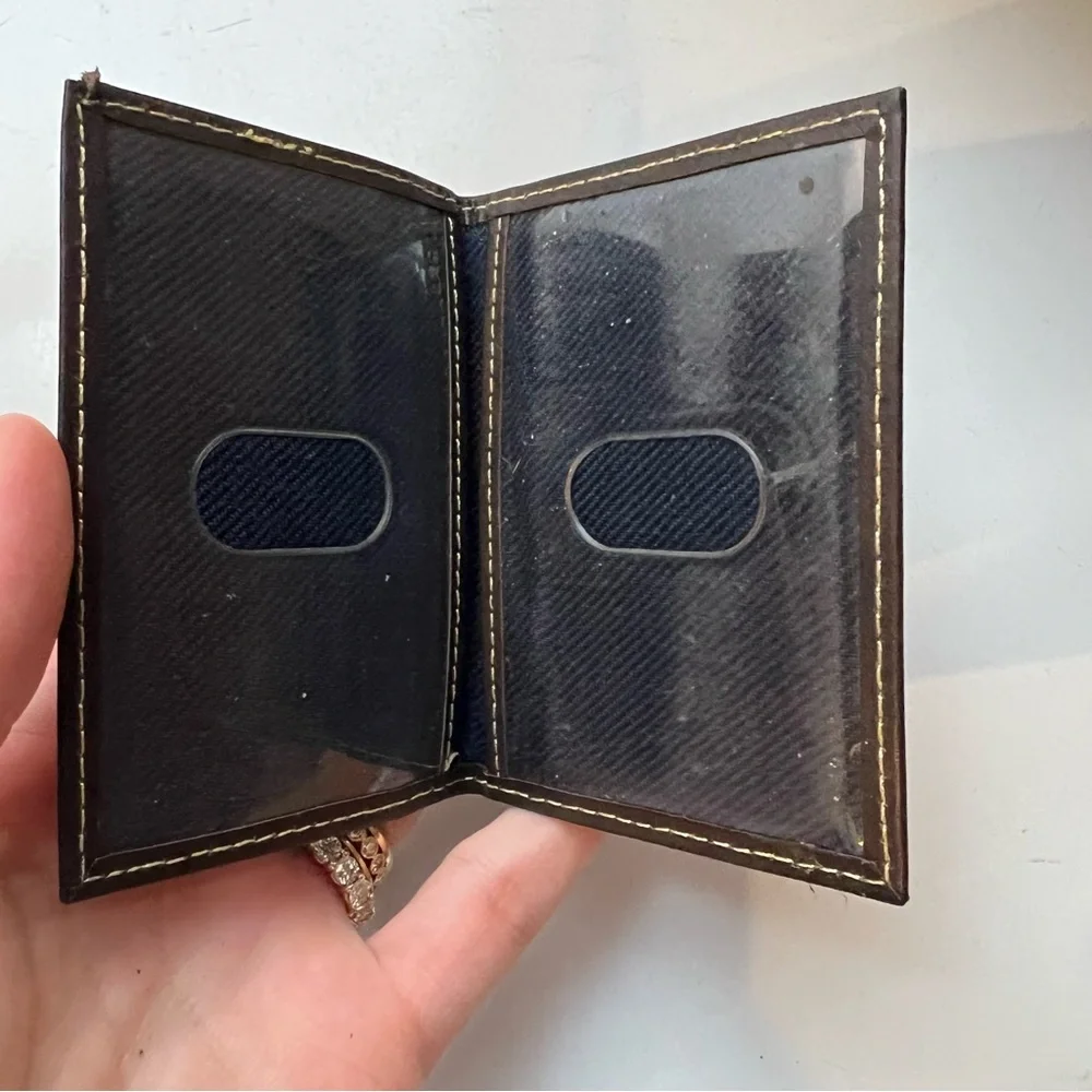 Vintage brown card case wallet